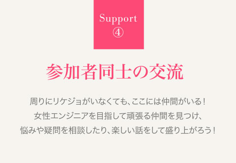 Support④参加者同士の交流