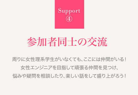 Support④参加者同士の交流